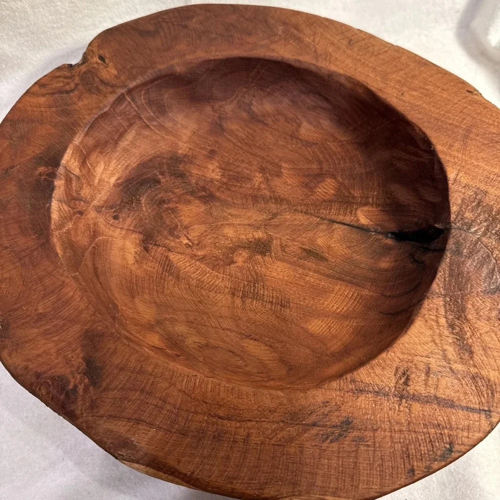 Handmade Natural Edge Solid Wood Bowl 12